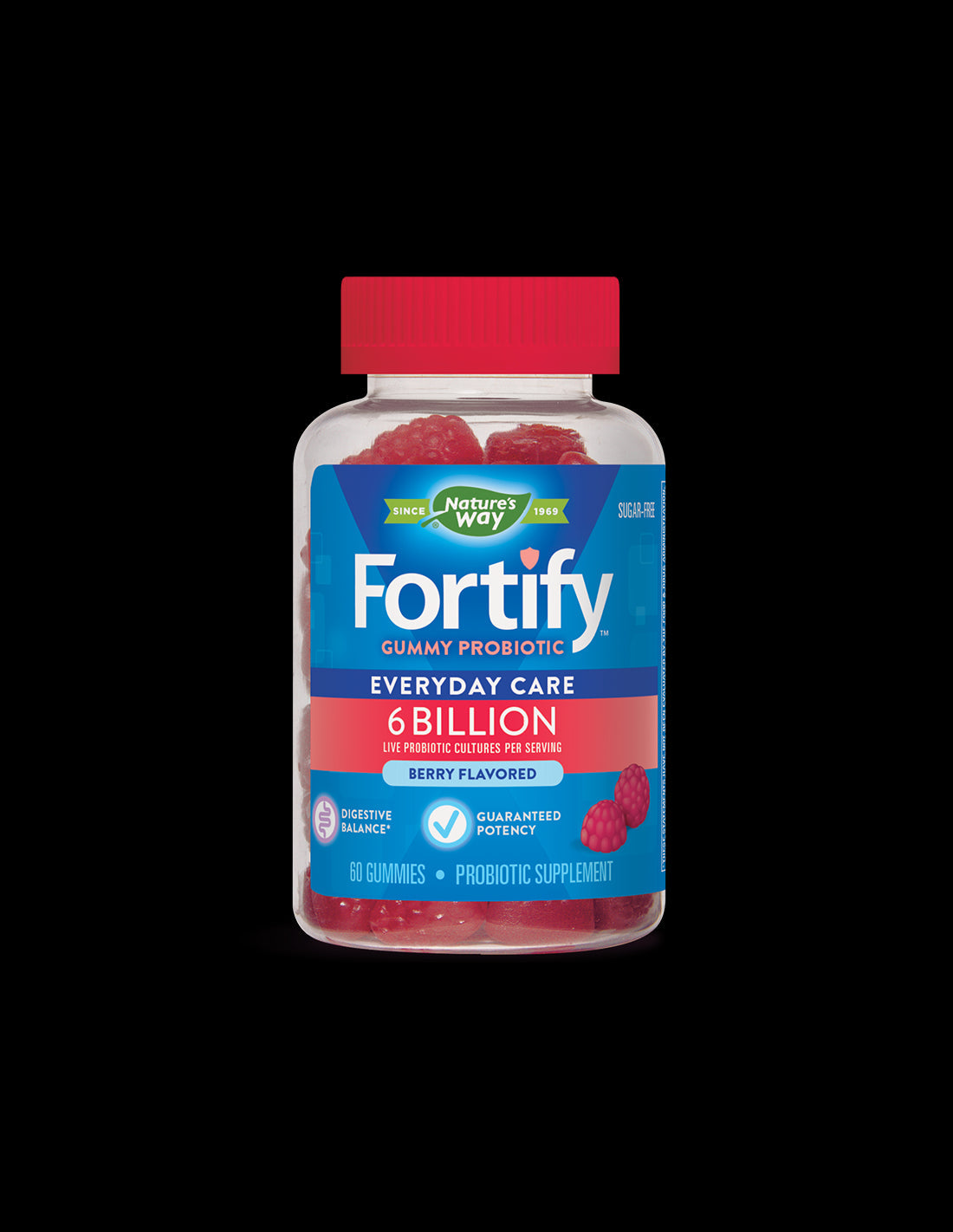 Fortify™ Gummy Probiotic - Fortify™ Gummy Probiotic - 6 Billion Active Probiotics, 60 Nature's Way Gel Tablets - Nutra Best Europe