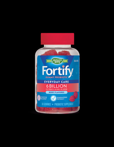 Fortify™ Gummy Probiotic - Fortify™ Gummy Probiotic - 6 Billion Active Probiotics, 60 Nature's Way Gel Tablets - Nutra Best Europe