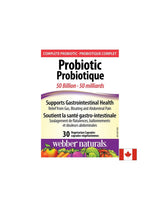 Probiotic 50 Billion - Probiotic 50 billion active probiotics, 10 strains, 30 capsules Webber Naturals - Nutra Best Europe