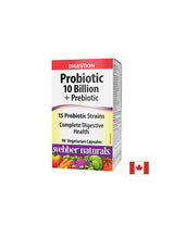Probiotic 10 billion active probiotics, 15 strain formula + Prebiotics, 90 capsules - Nutra Best Europe
