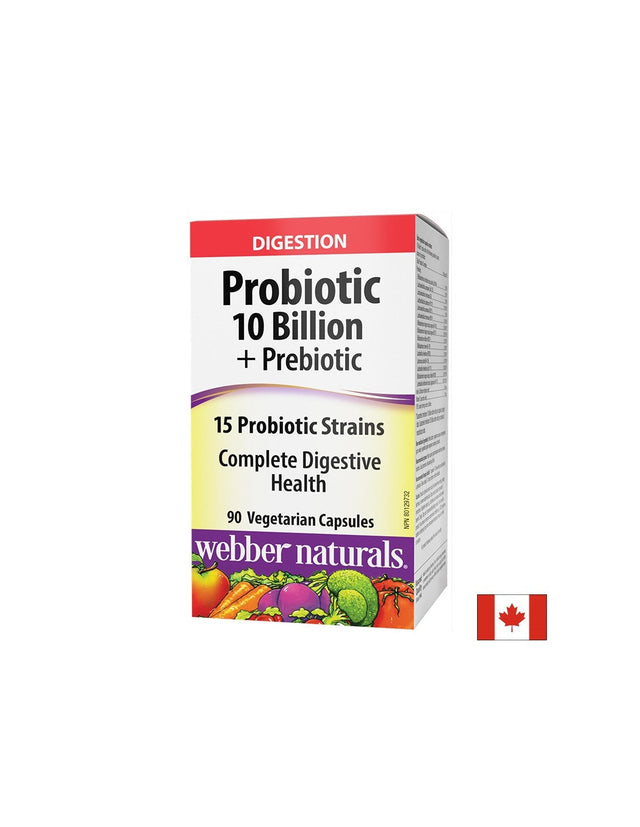 Probiotic 10 billion active probiotics, 15 strain formula + Prebiotics, 90 capsules - Nutra Best Europe