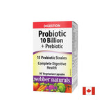 Probiotic 10 billion active probiotics, 15 strain formula + Prebiotics, 90 capsules - Nutra Best Europe