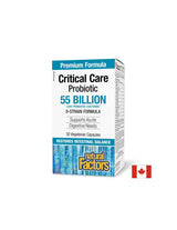 Probiotic - Critical Care Probiotic, 55 billion active probiotics, 9 strain formula, 30 V-capsules Natural Factors - Nutra Best Europe
