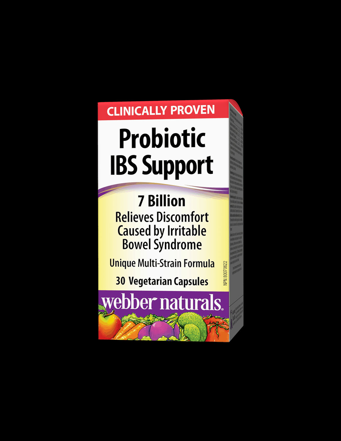 Probiotic IBS Support/ Probiotic IBS 4 strains, 7 billion active probiotics x 30 capsules Webber Naturals - Nutra Best Europe
