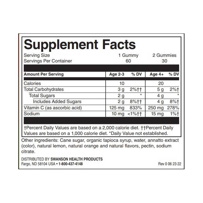 Kids Vitamin C Gummies - 60 gummies - Nutra Best Europe