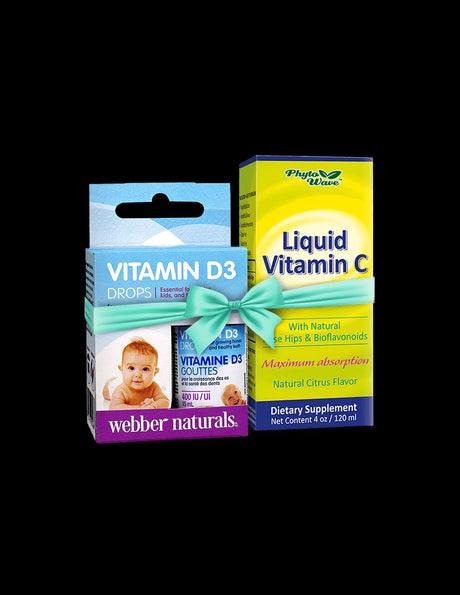 Promo package - strong immunity (for adults and children) / Vitamin D3 (drops) and vitamin C (syrup) - Nutra Best Europe
