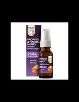 Propolis & Manuka Honey Immune Defense Spray 250 MED/ Throat spray with propolis (250 MED), manuka honey and vitamin D3, 20 ml - Nutra Best Europe