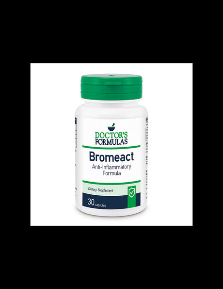 Anti-Inflammatory - Bromelain, Boswellia, Yellow Commune - Bromeact, 30 Capsules Doctor's Formulas - Nutra Best Europe