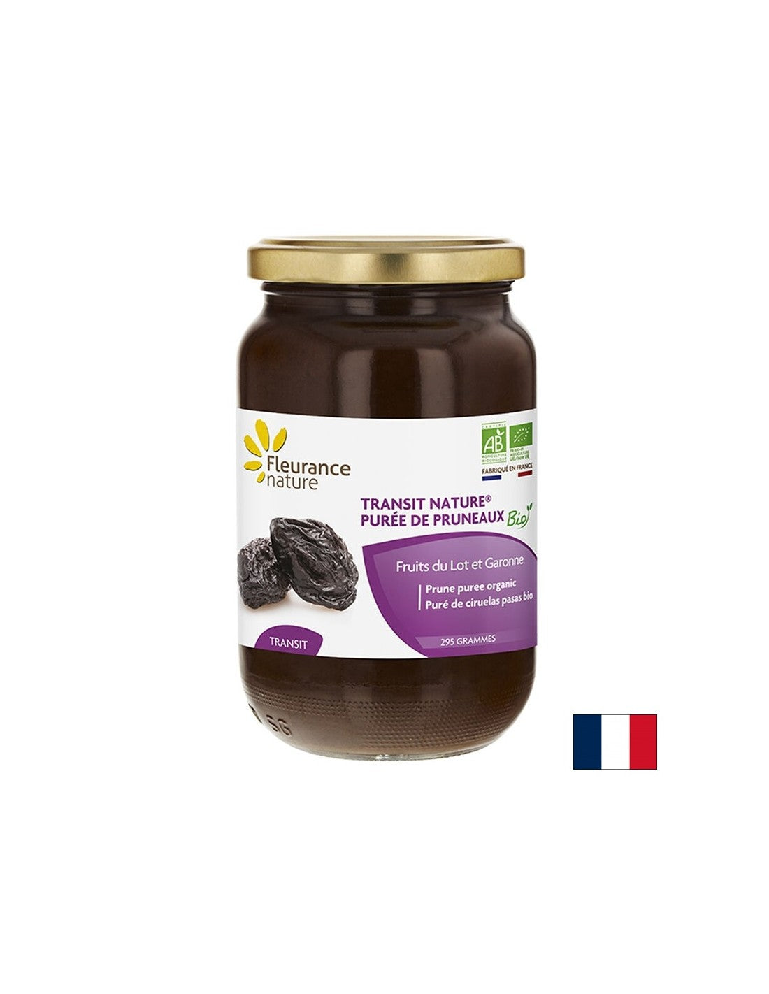 Prune puree Transit Nature - Organic, 295 g Fleurance Nature - Nutra Best Europe
