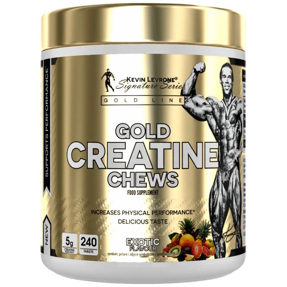 Gold Creatine Chews | Creatine Monohydrate - 240 Chewable Tablets - Nutra Best Europe