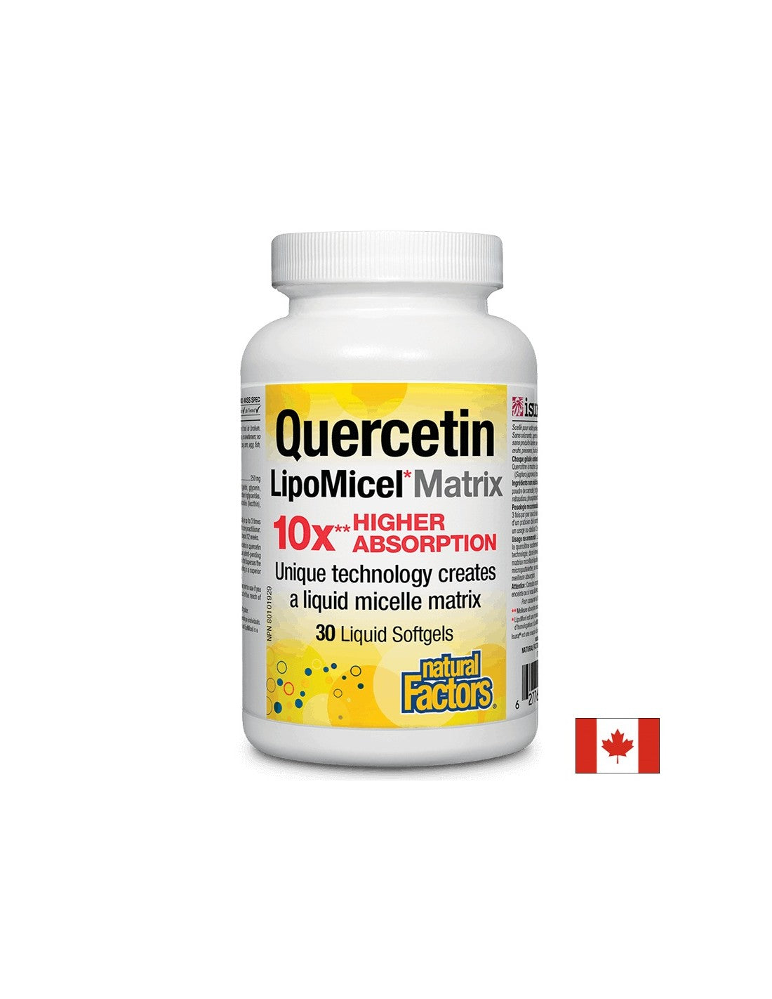 Quercetin 250 mg LipoMicel Matrix - 30 Gel capsules - Nutra Best Europe