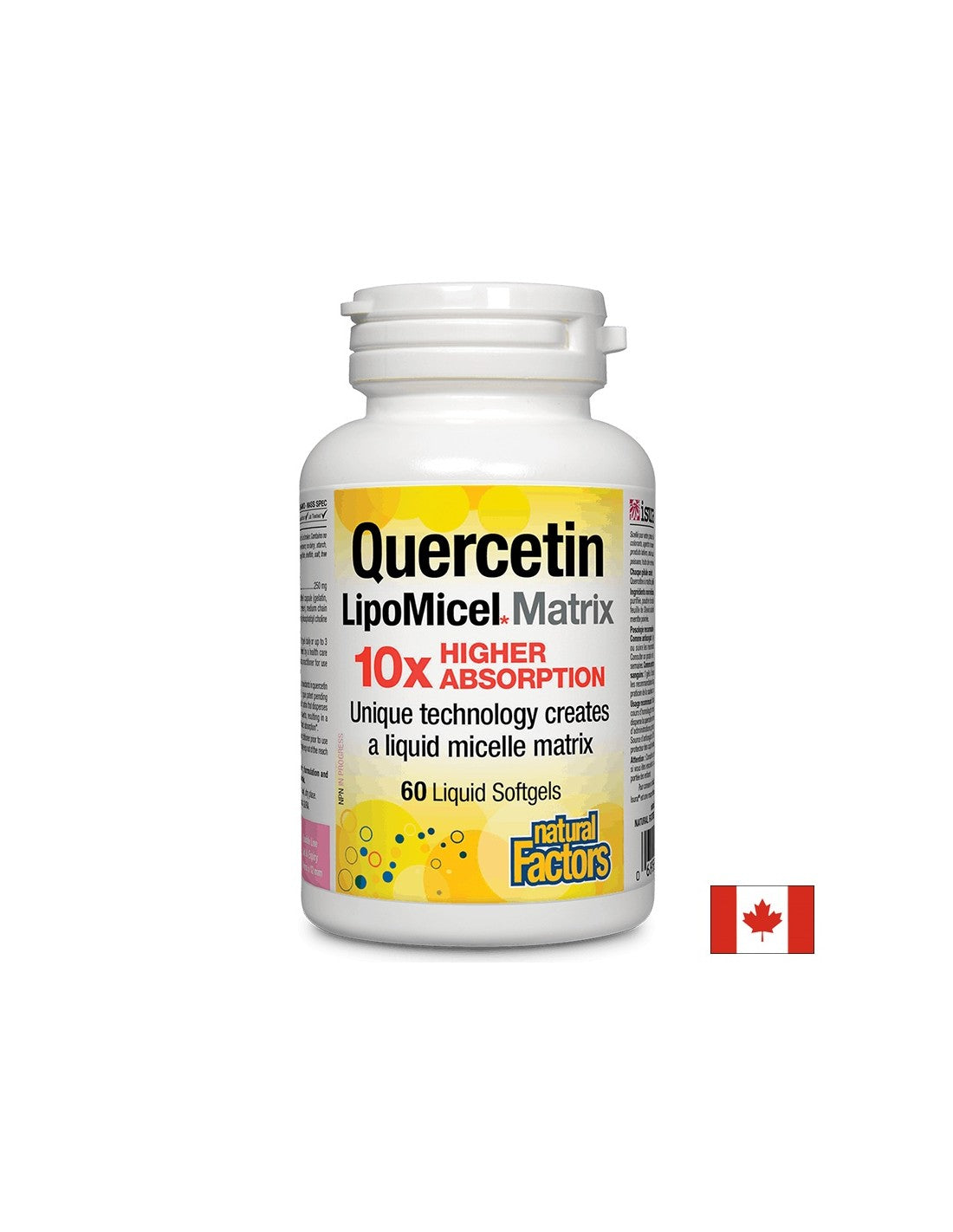 Quercetin 250 mg LipoMicel Matrix - 60 Gel capsules - Nutra Best Europe
