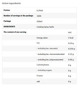 Cooking Spray - Garlic Oil - 250 ml - Nutra Best Europe