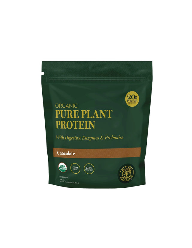 Vegetable protein (from chickpeas, peas, pumpkin, sashimi, watermelon) with digestive enzymes and probiotics, 760 g, powder, chocolate flavor - Nutra Best Europe