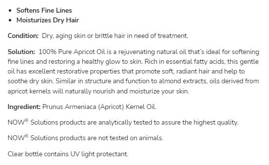 Apricot Oil | 100% Moisturizing Oil - 118 ml - Nutra Best Europe