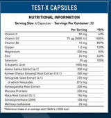 Test X | Testosterone Support 120 capsules - Nutra Best Europe