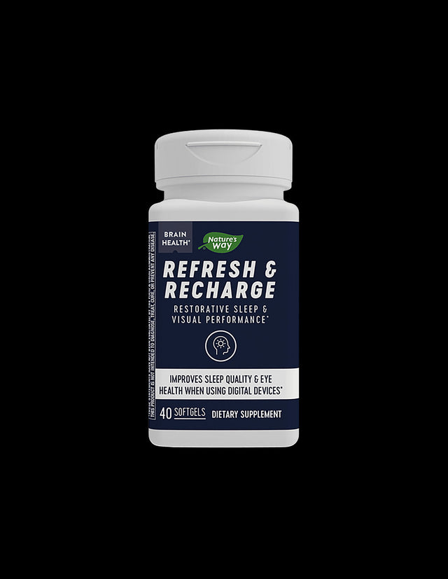 Refresh & Recharge / Against fatigue and insomnia, 40 Nature's Way softgel capsules - Nutra Best Europe