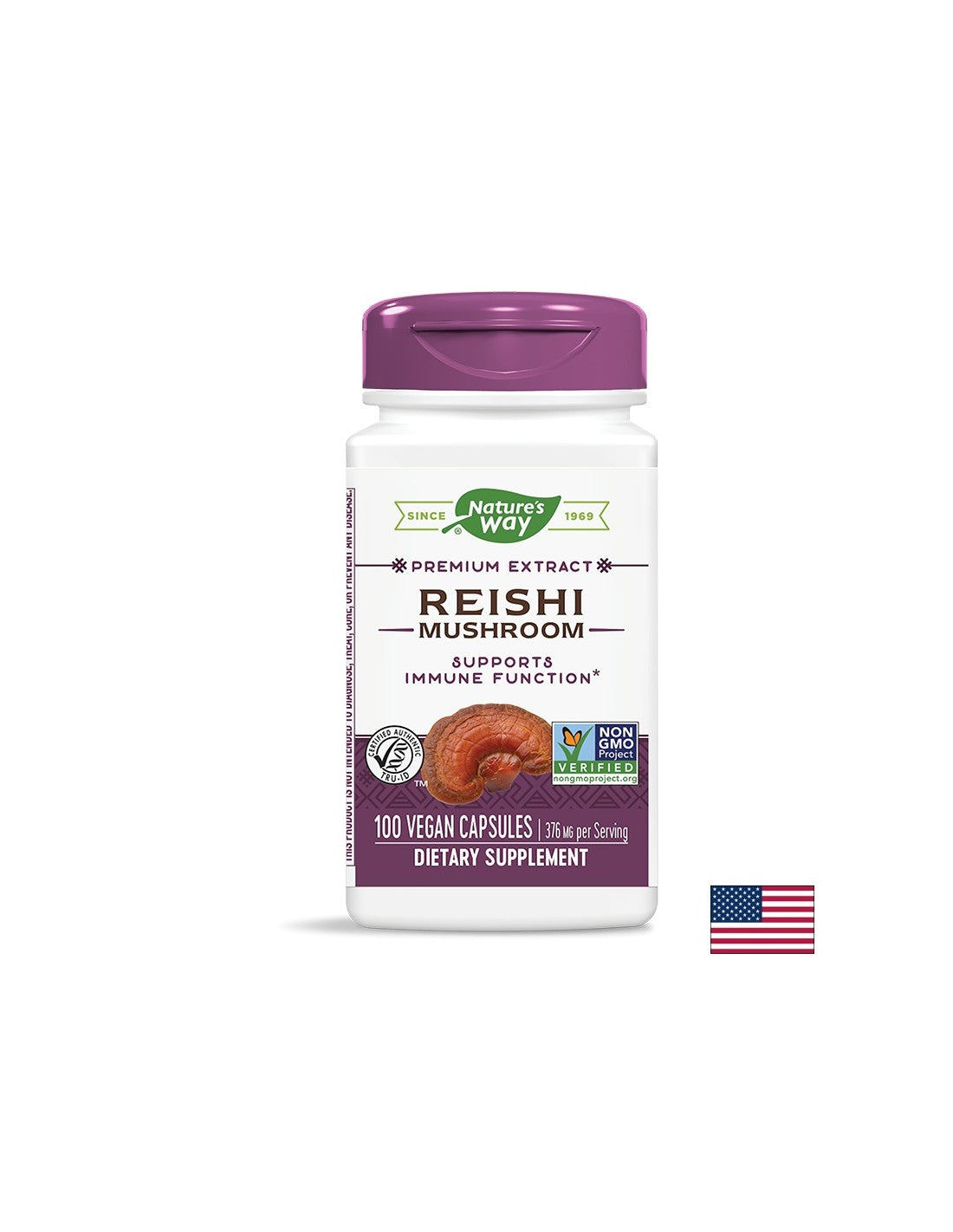 Reishi 190 mg - 100 capsules - Nutra Best Europe