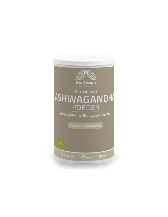 Relaxation of the nervous system - Ashwagandha Bio, 200 g powder Mattisson Healthstyle - Nutra Best Europe