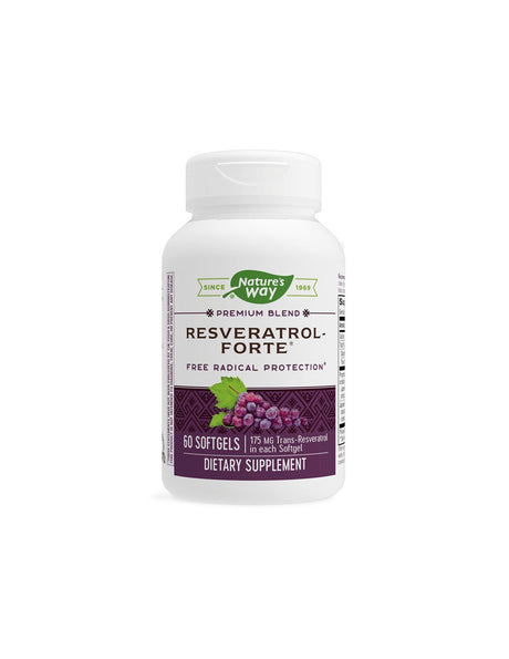 Resveratrol forte - Resveratrol forte 450 mg, 60 softgel capsules Nature's Way - Nutra Best Europe