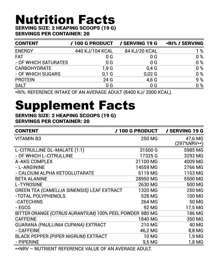 LA Revolt Pre-Workout | Extra Power - 380 grams - Nutra Best Europe