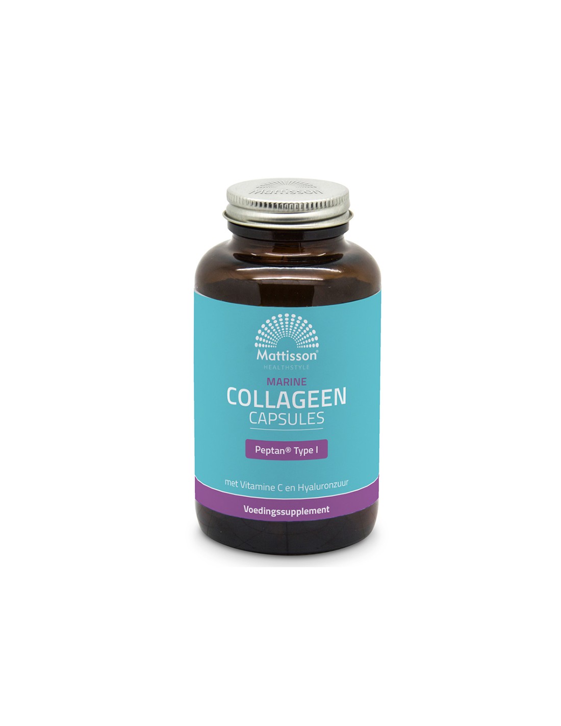 Fish collagen (type 1) with vitamin C and hyaluronic acid - Marine Collagen Peptan, 180 capsules Mattisson Healthstyle - Nutra Best Europe
