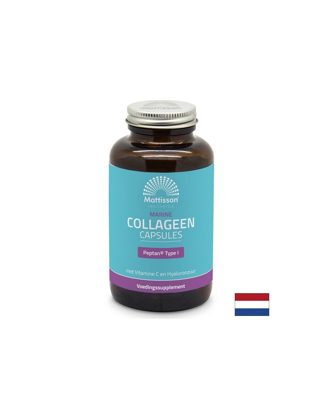 Fish collagen (type 1) with vitamin C and hyaluronic acid - Marine Collagen Peptan, 180 capsules Mattisson Healthstyle - Nutra Best Europe