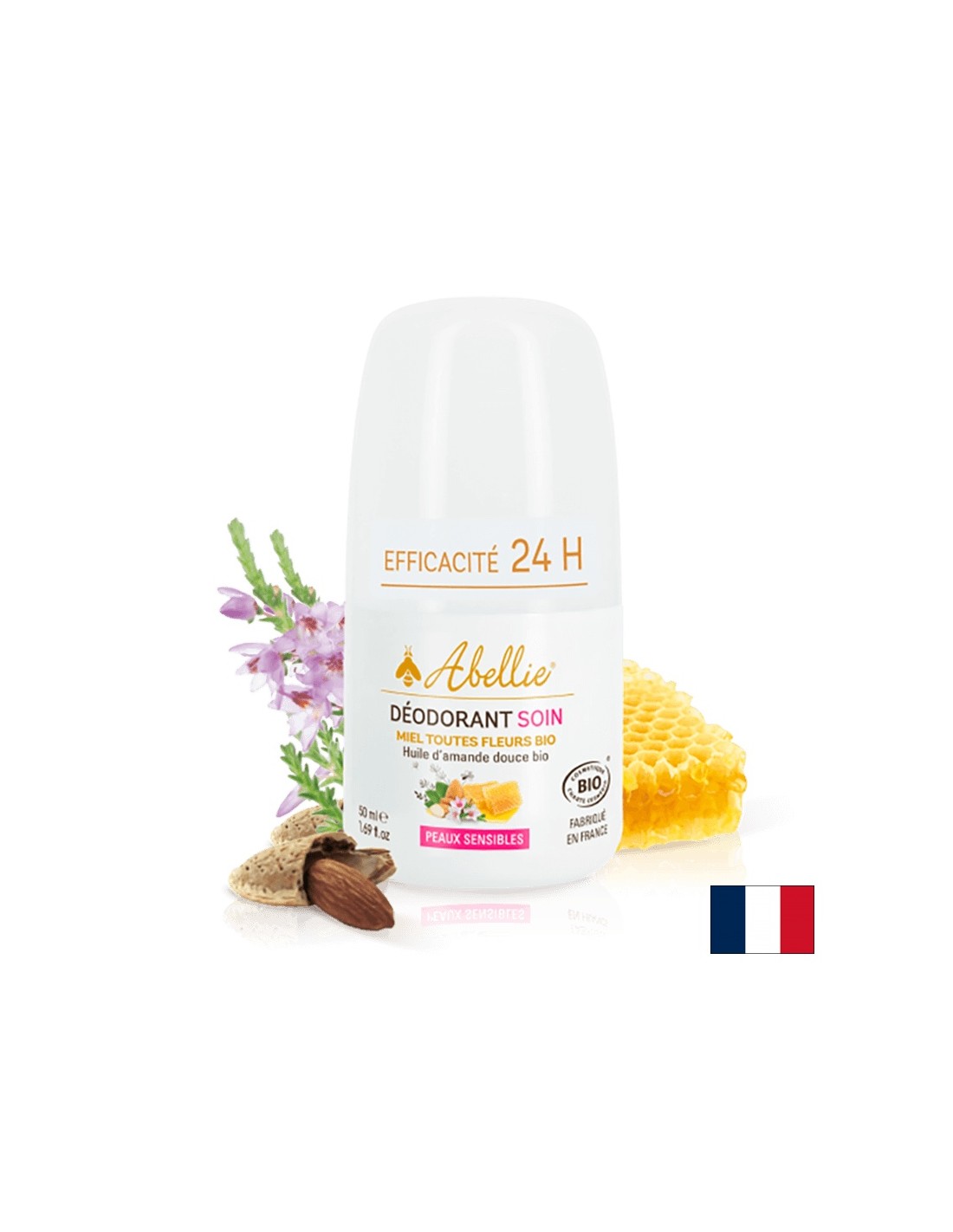 Roll-on deodorant with BIO colored honey and sweet almond oil, 50 ml - Nutra Best Europe
