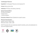 Lemongrass Oil | 100% Pure Cymbopogon Flexuosus - 30 ml - Nutra Best Europe