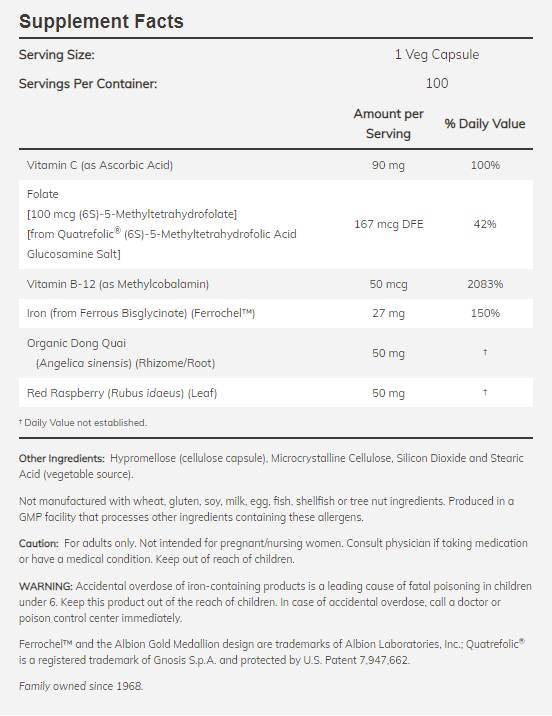 Iron Complex / Caps - 100 capsules - Nutra Best Europe