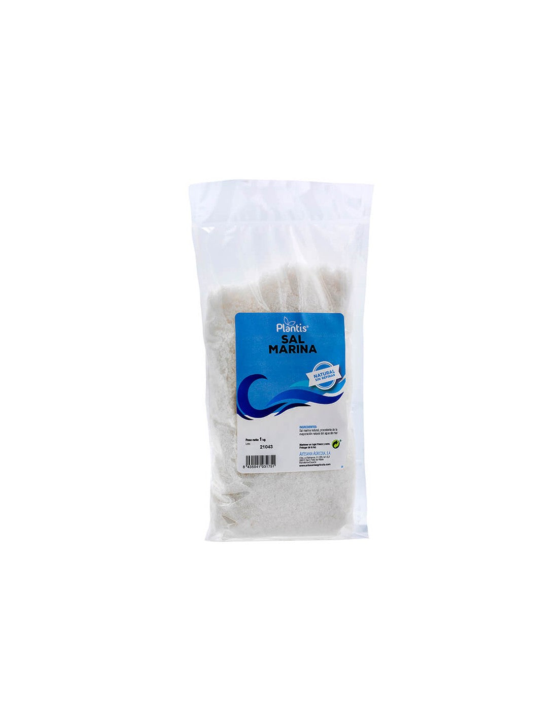 Natural sea salt - Sal Marina Plantis®, 1 kg - Nutra Best Europe