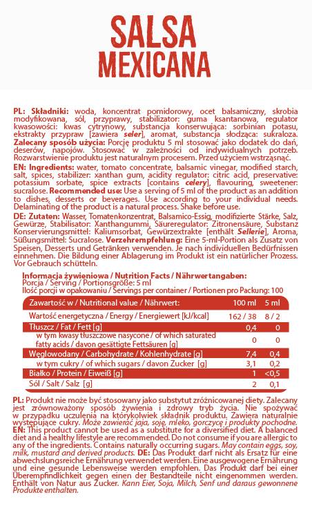 Zero Calorie Sauce | Salsa Mexicana - 500 ml - Nutra Best Europe