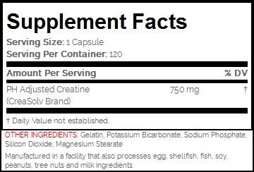PH Modified Creatine - 120 capsules - Nutra Best Europe