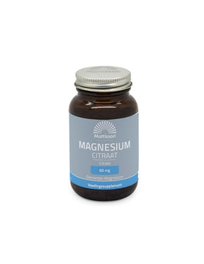 Heart and muscle function - Magnesium (citrate), 60 capsules Mattisson Healthstyle - Nutra Best Europe