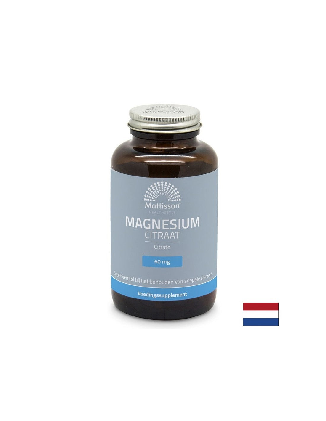 Heart, nerve and muscle function - Magnesium (citrate), 180 capsules Mattisson Healthstyle - Nutra Best Europe