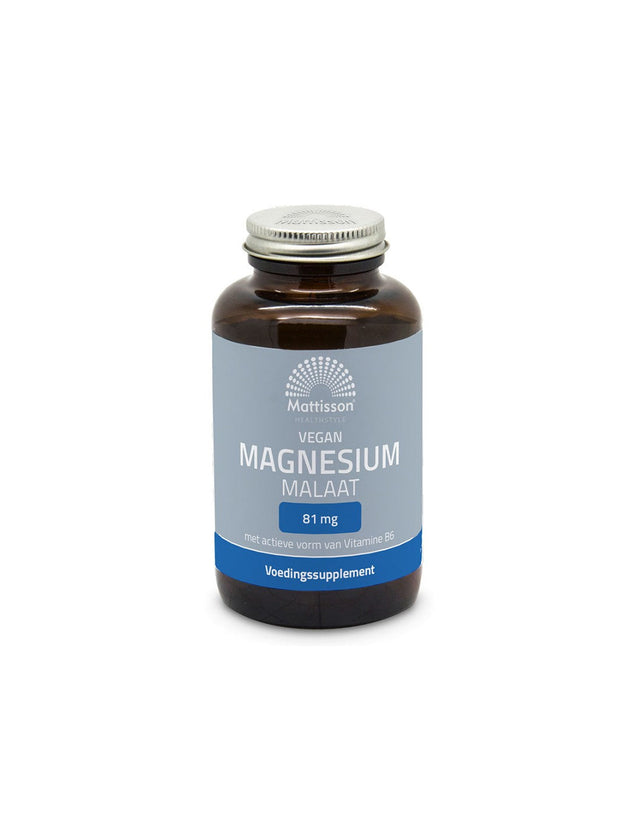 Heart, nerve and muscle function - Magnesium (malate), 90 capsules Mattisson Healthstyle - Nutra Best Europe