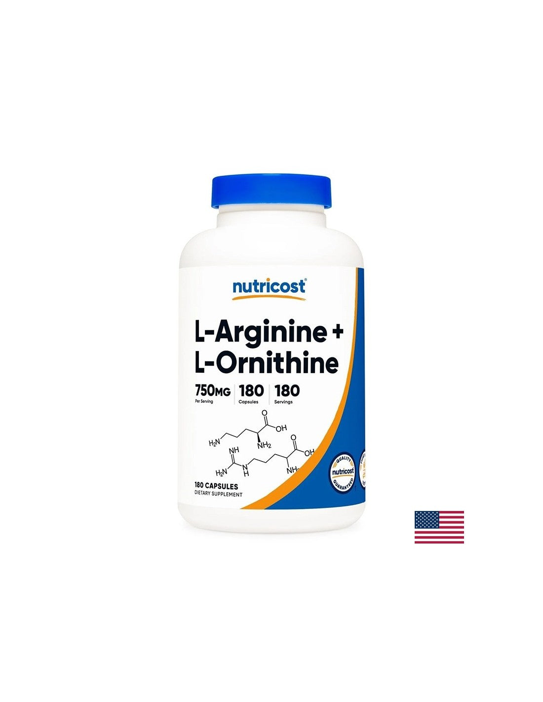 Cardiovascular system - L-Arginine + L-Ornithine, 180 capsules - Nutra Best Europe