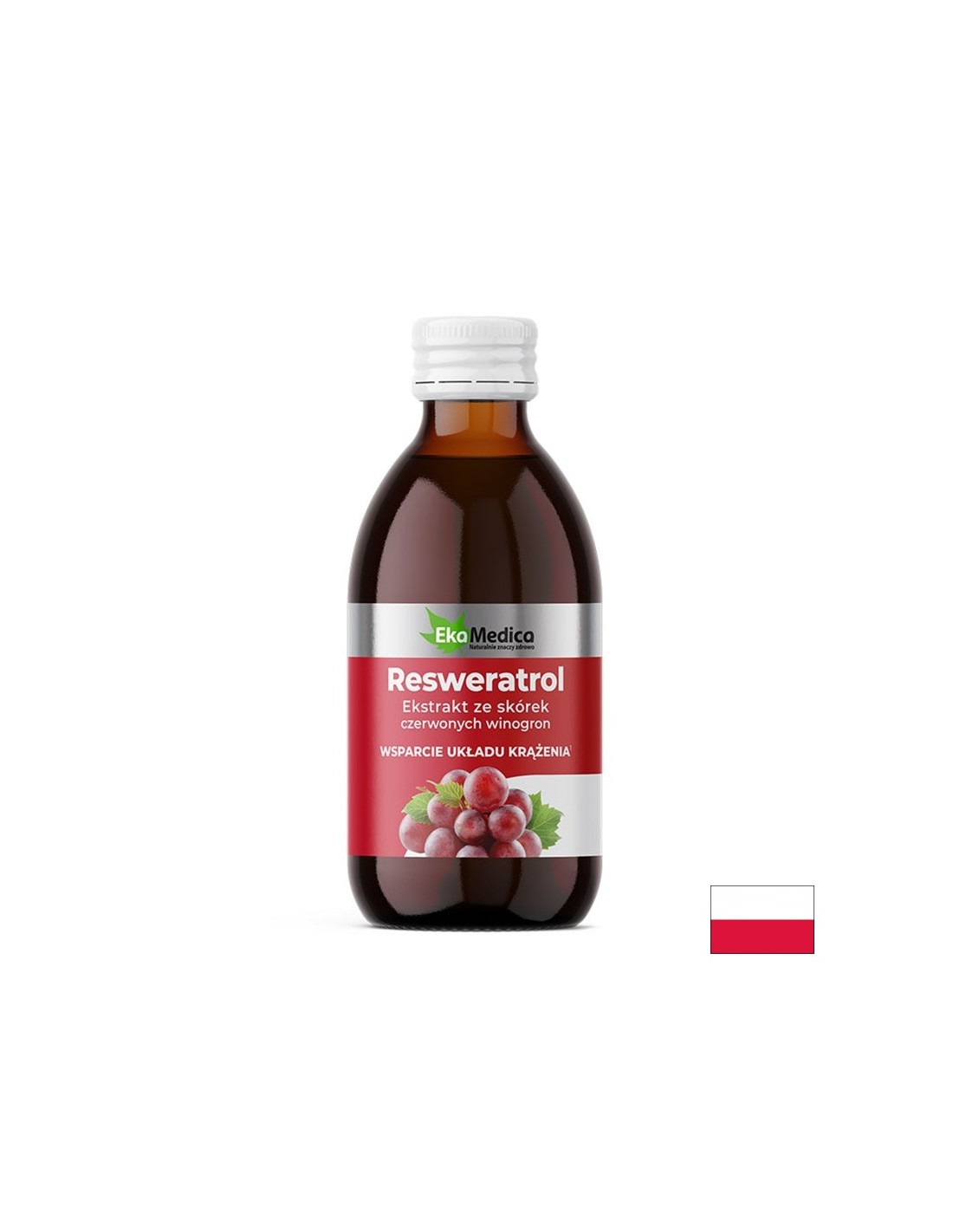 Red Grape Juice Providing Resveratrol - Heart Tonic and Antioxidant, 250ml, 25 Doses - Nutra Best Europe