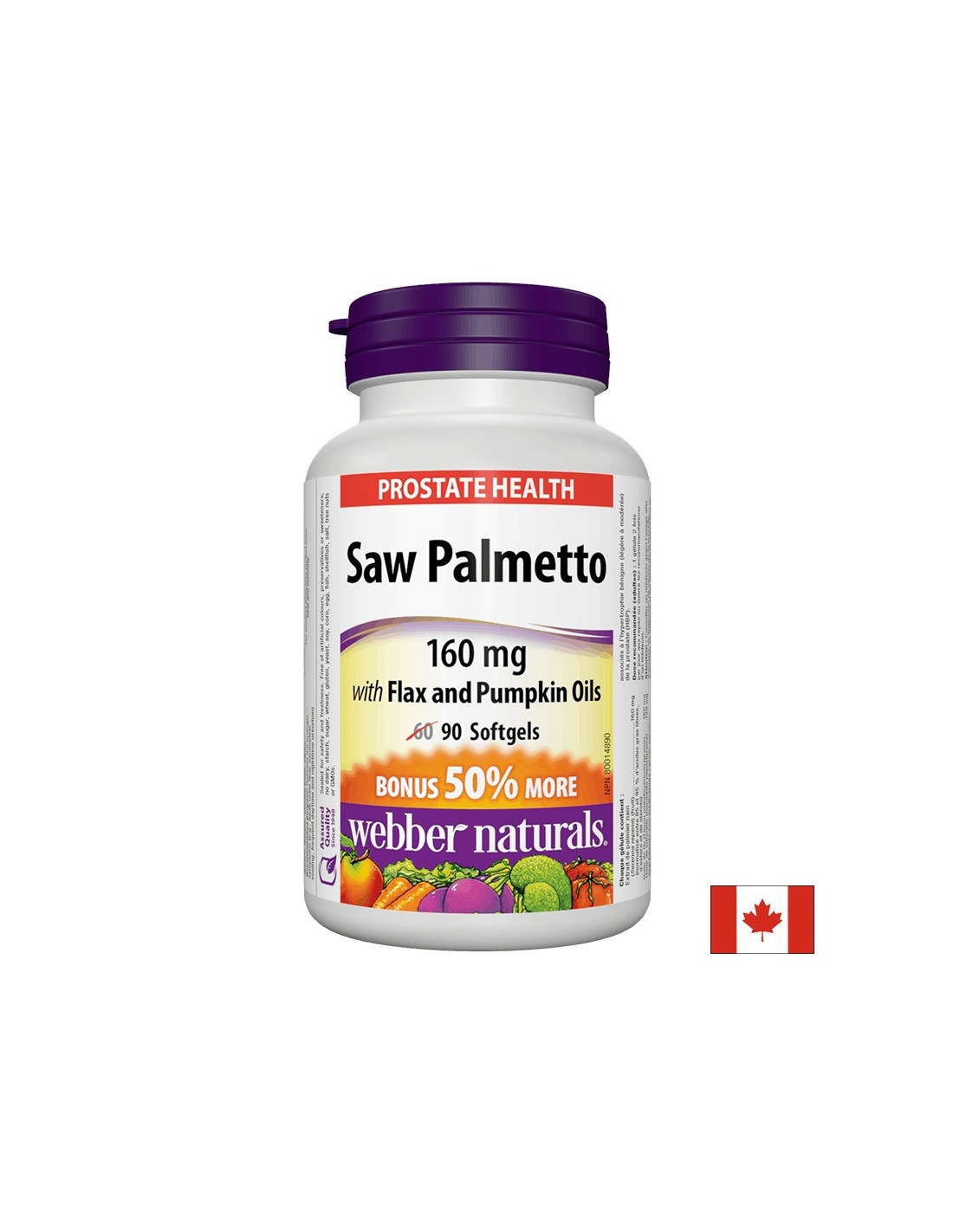 Saw Palmetto With Flax And Pumpkin Oils, 90 softgel capsules - Nutra Best Europe