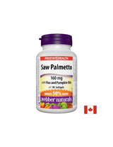 Saw Palmetto With Flax And Pumpkin Oils, 90 softgel capsules - Nutra Best Europe