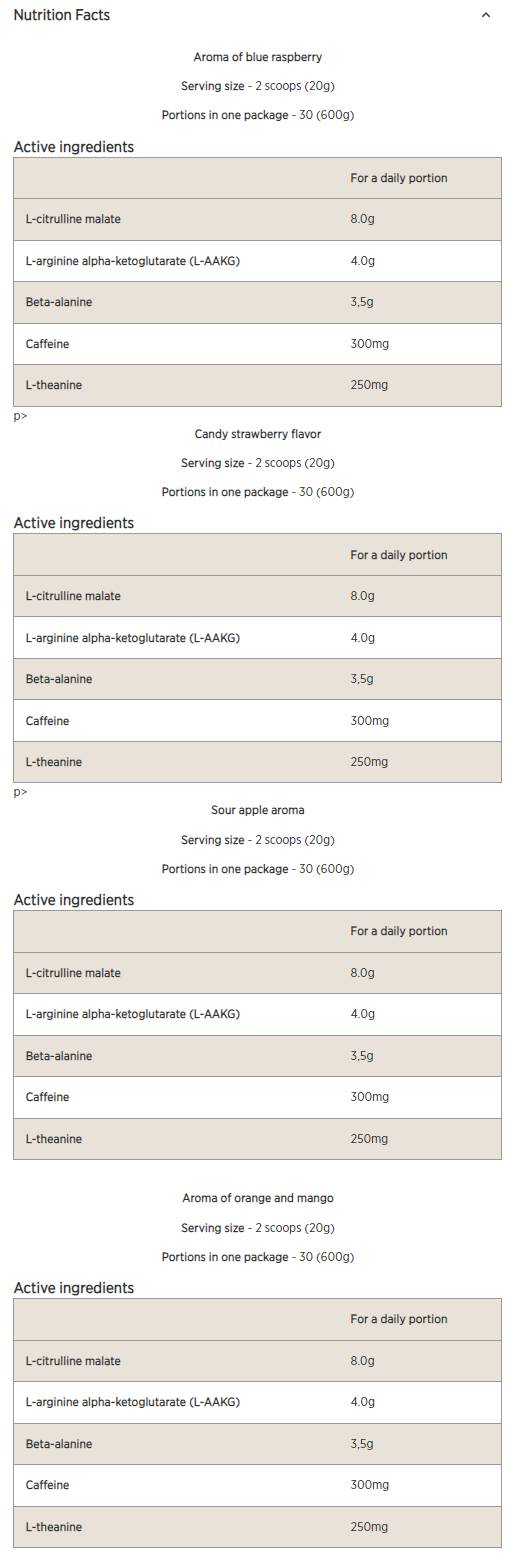 Alpha Pre-Workout - 600 grams - Nutra Best Europe
