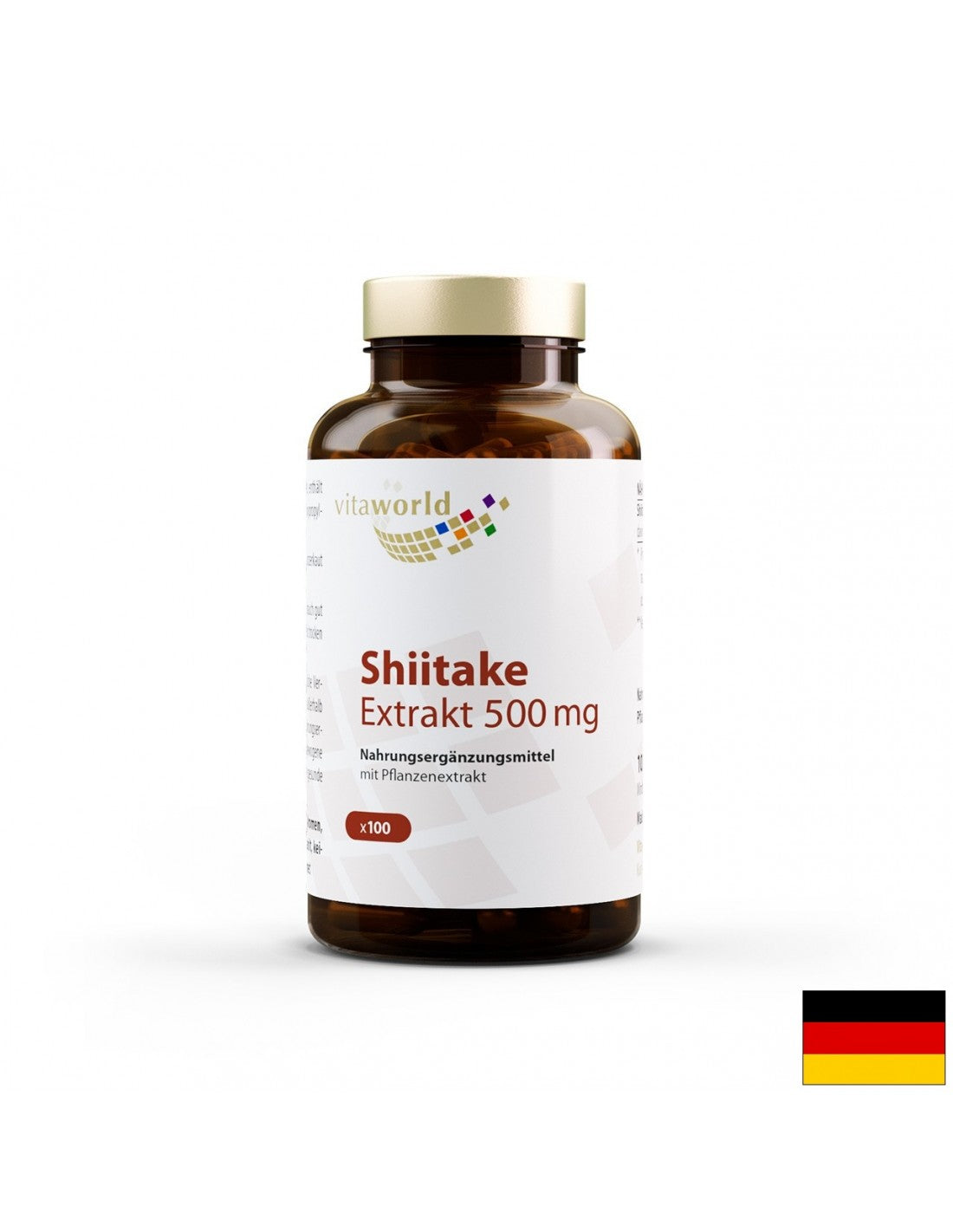 Shiitake extract 500 mg, 100 capsules - Nutra Best Europe