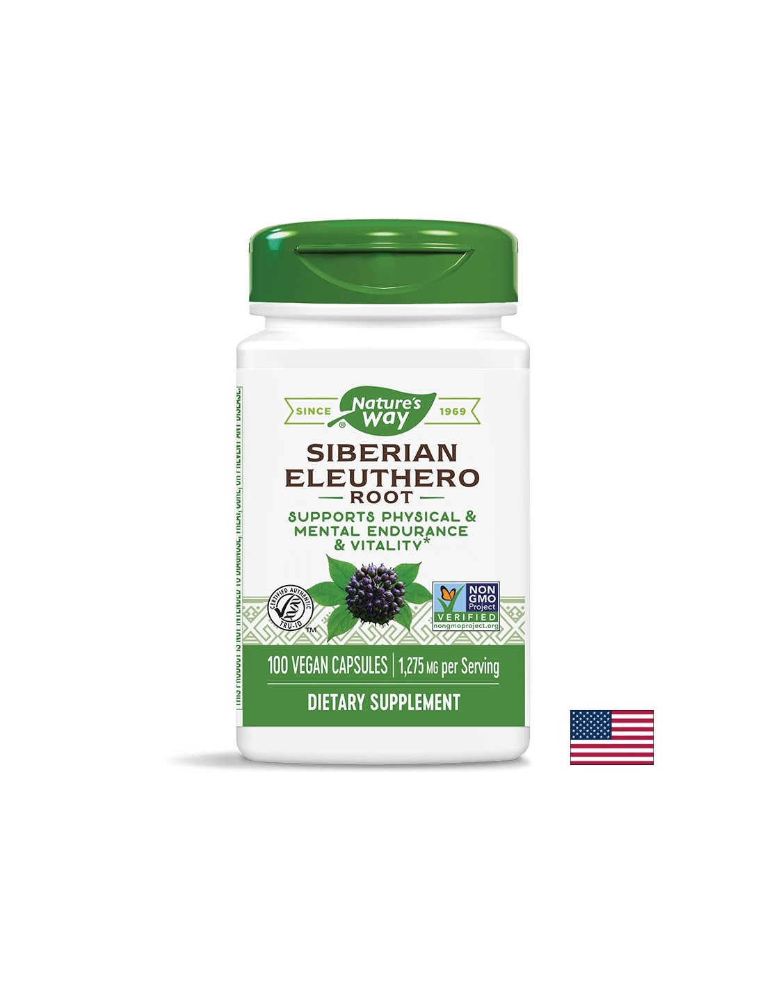 Siberian Eleuthero 425 mg - 100 capsules - Nutra Best Europe