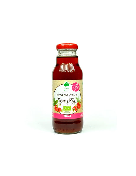 Organic rosehip syrup for adding to drinks and desserts - Heart and immune health, antioxidant, 270 ml - Nutra Best Europe