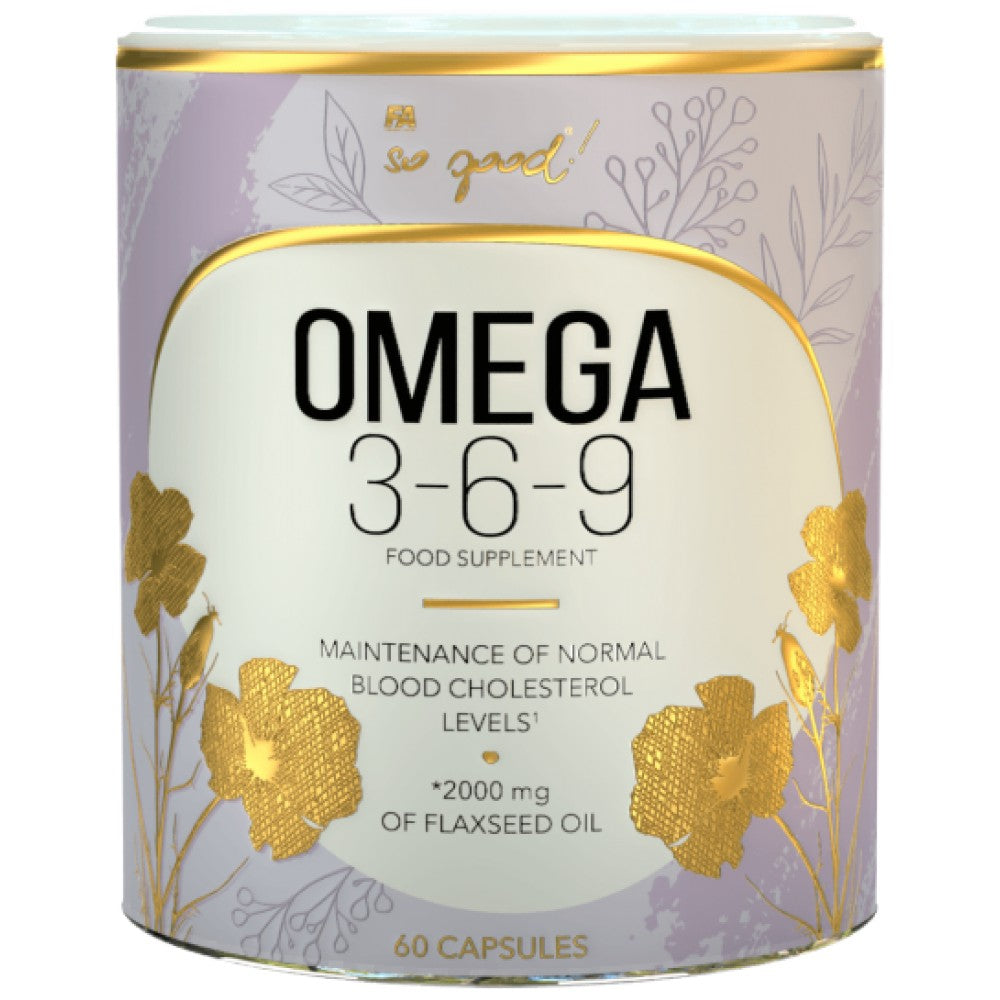 Omega 3-6-9 Flax Oil 1000 mg | So Good! Series - 60 Softgels - Nutra Best Europe