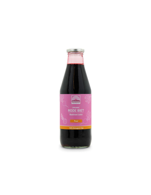Organic beetroot juice, 750 ml Mattisson Healthstyle - Nutra Best Europe