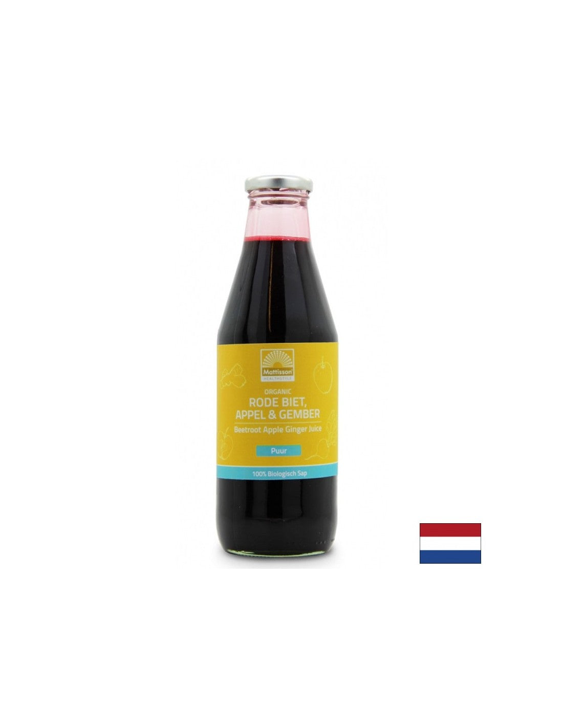 Organic beet, apple and ginger juice - Digestion and peristalsis, 750 ml - Nutra Best Europe