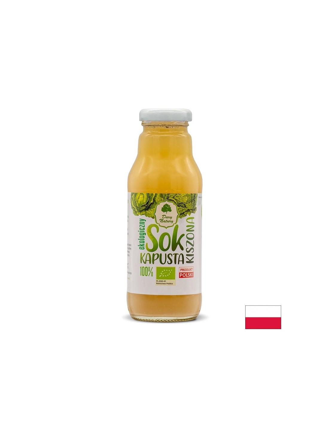 Organic sauerkraut juice, 270 ml Dary Natury - Nutra Best Europe