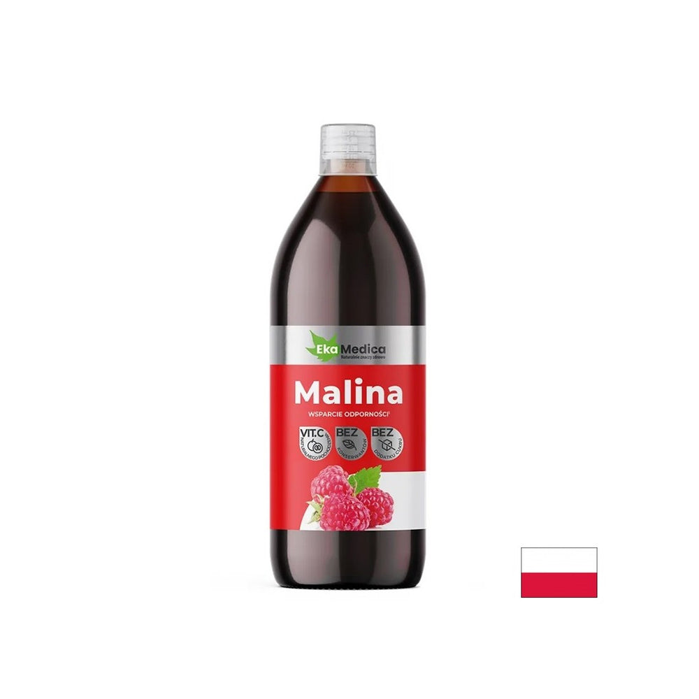 Raspberry juice (enriched with camu camu) - Strong immunity, 500 ml - Nutra Best Europe