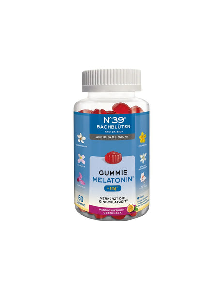 Good night - Essences of Dr. Bach + Melatonin N°39, 60 jelly tablets with fruit flavor Lemon Pharma - Nutra Best Europe